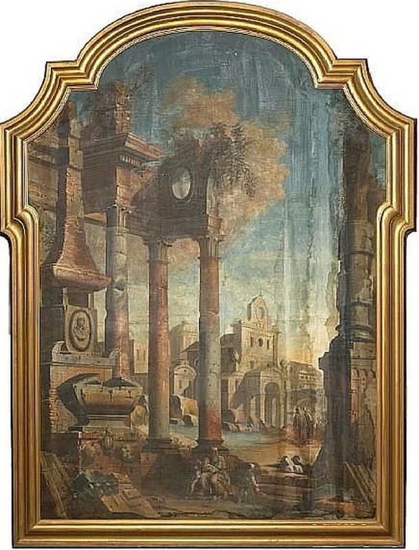 Capriccio con figure e rovine - attribuito